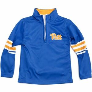 Pittsburgh Panther Vive La Fete Kids Blue Quarter Zip Pullover Size 4 NWT